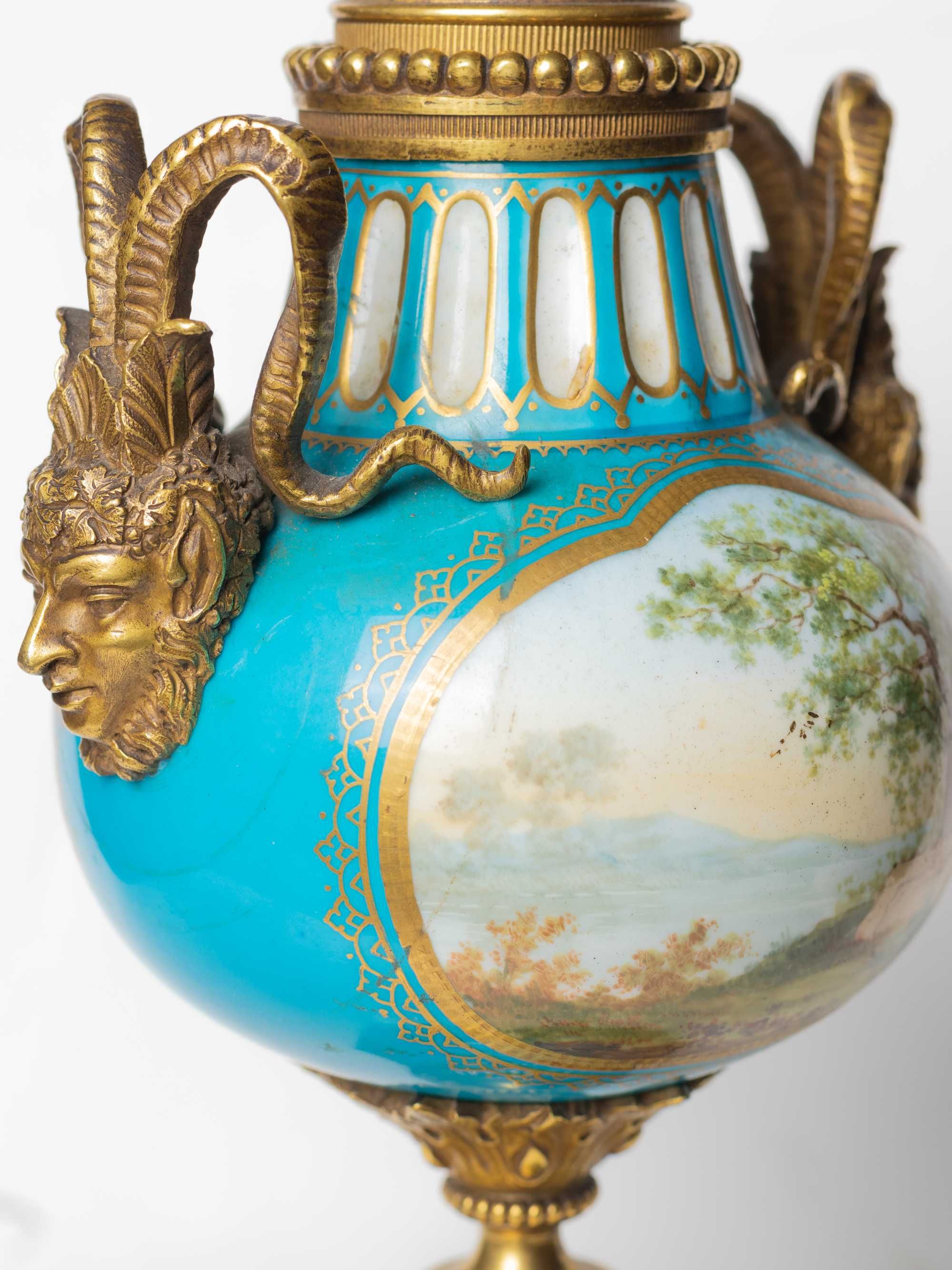 Candelabro porcelana Sèvres bronze François Boucher | século XVIII