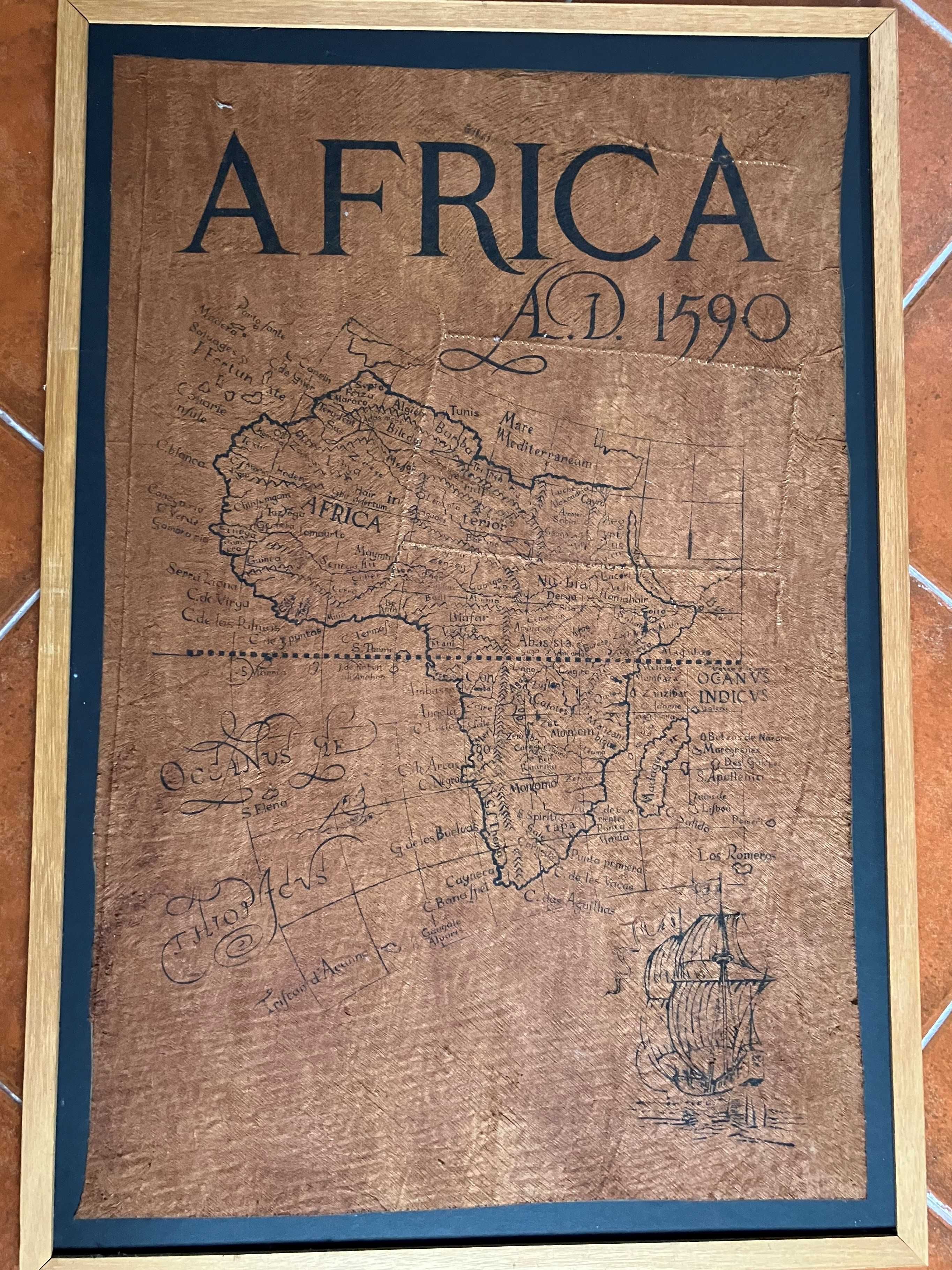 Mapa de África em 1590 | Map of Africa as it was in 1590