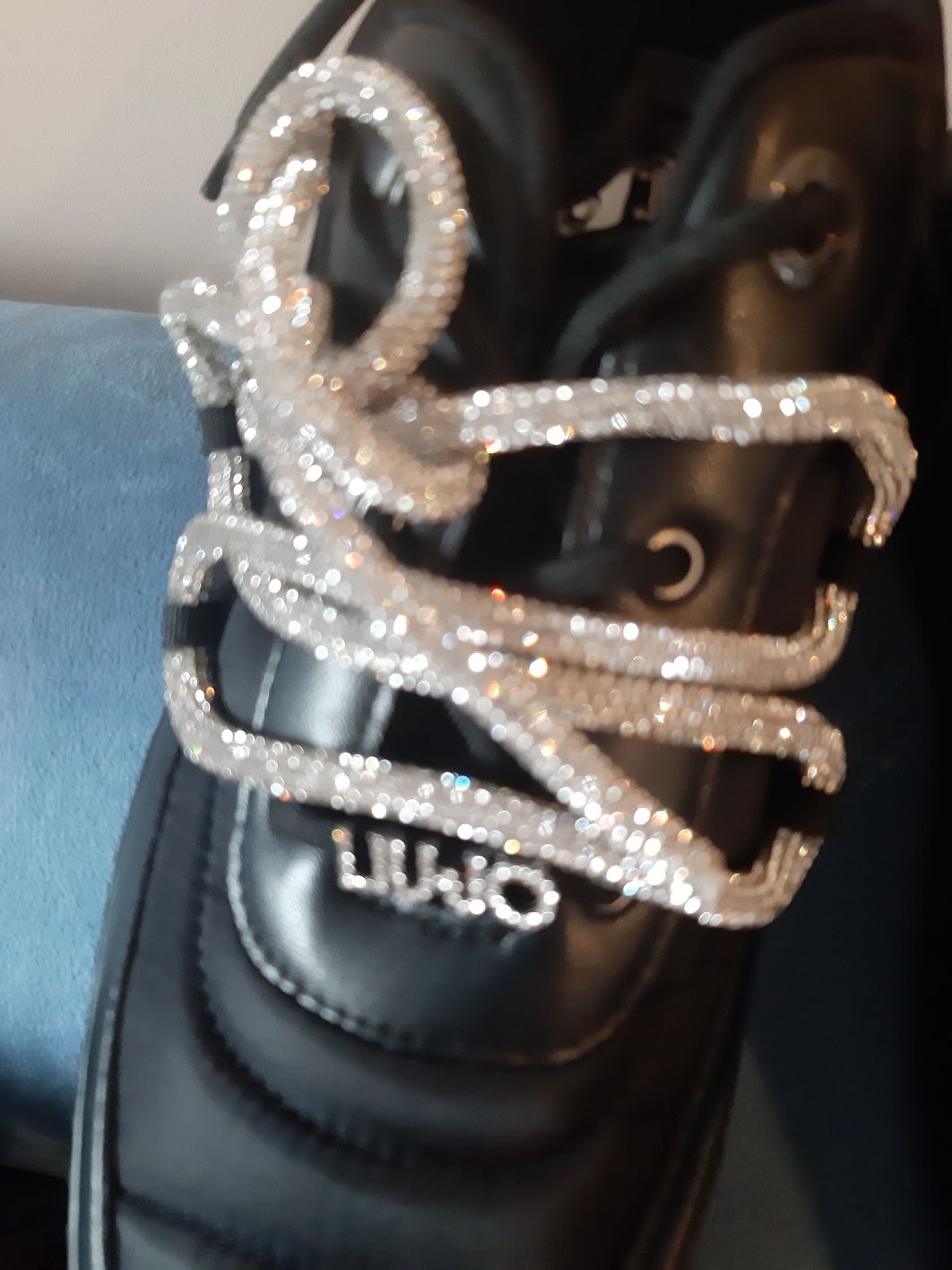 Buty sportowe Liu Jo czarne szurówki z diamencikami 40 nowe tkmaxx lim