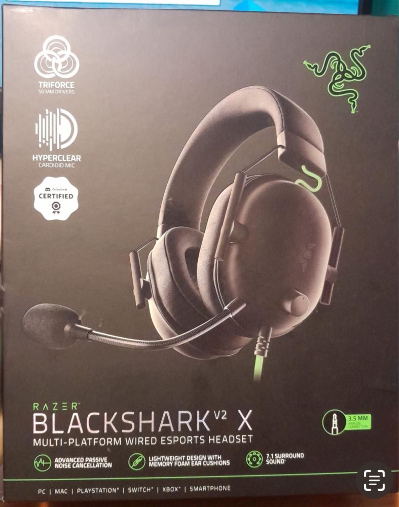 Fones Razer Blackshark v2 x