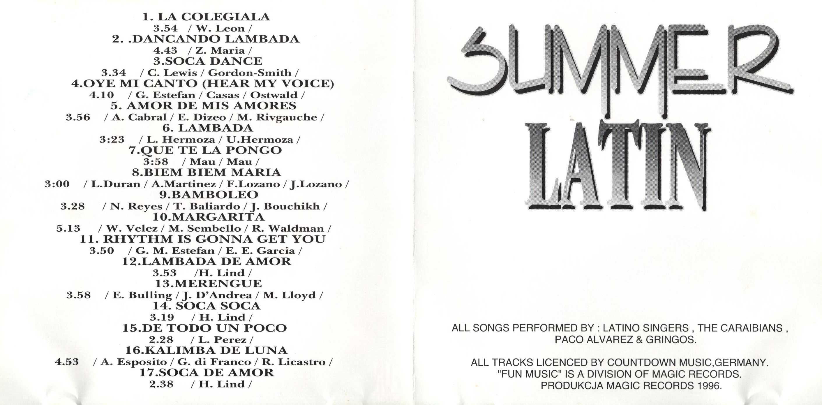 Summer Latin. CD używane. 02. 05. 2024 r.