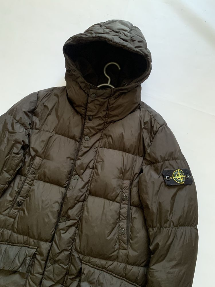 Stone island garment dyed crinkle reps ny down S/M куртка пуховик