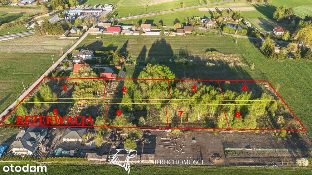 - Działki budowlane z WZ - od 840 do 1920 m2 -