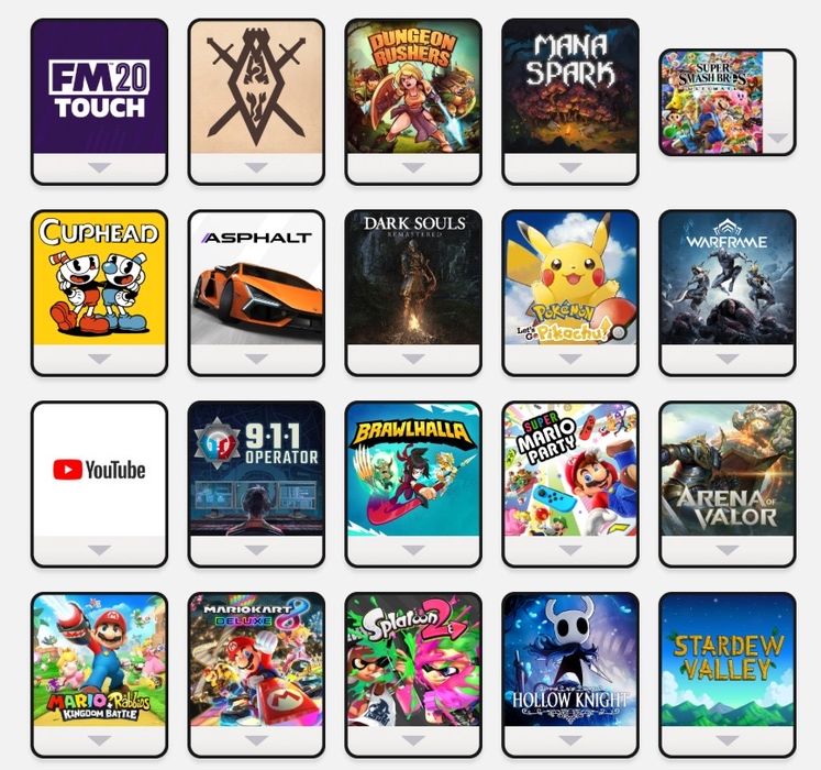 Nintendo switch com muitos jogos