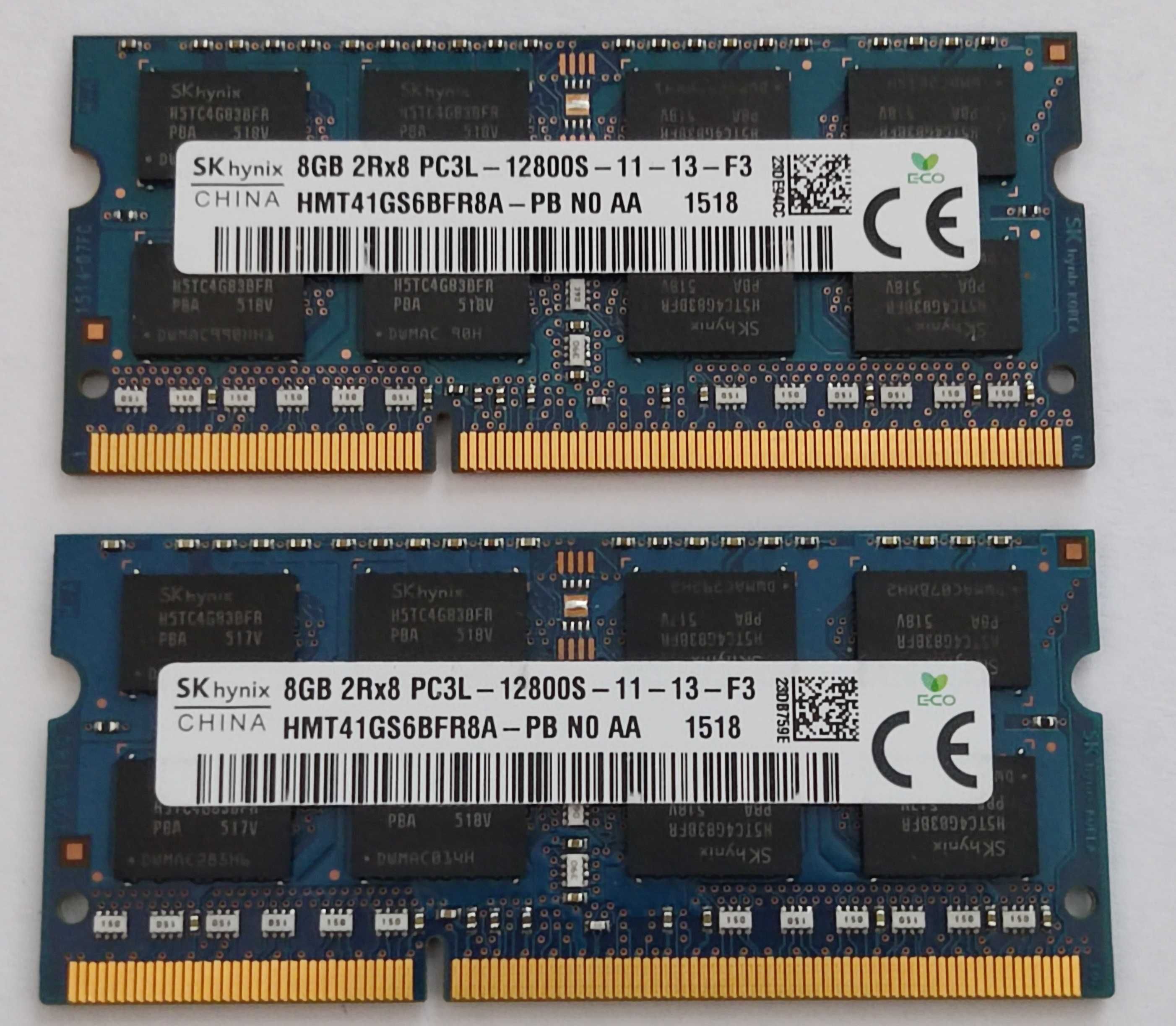 Pamięć RAM 1szt - 8GB HYNIX DDR3L 1600MHz PC3L12800S Laptopa