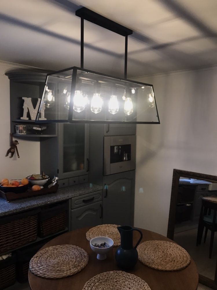 Lampa loft loftowa wisząca ikea szklo metal industrialna duża