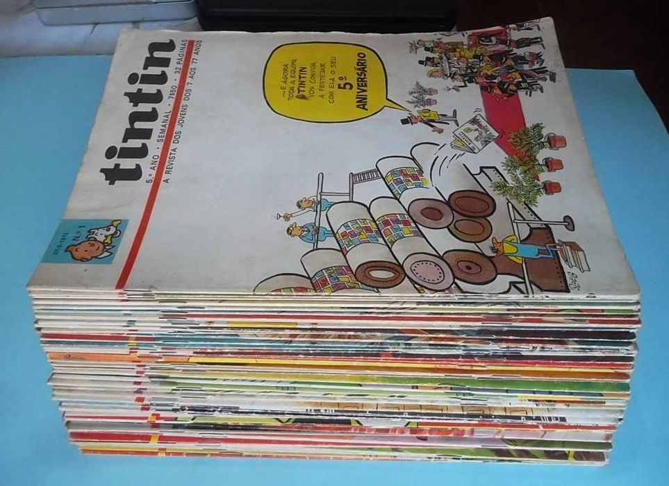 Revista semanal TINTIN - 5º Ano completo Nº 1 a 52