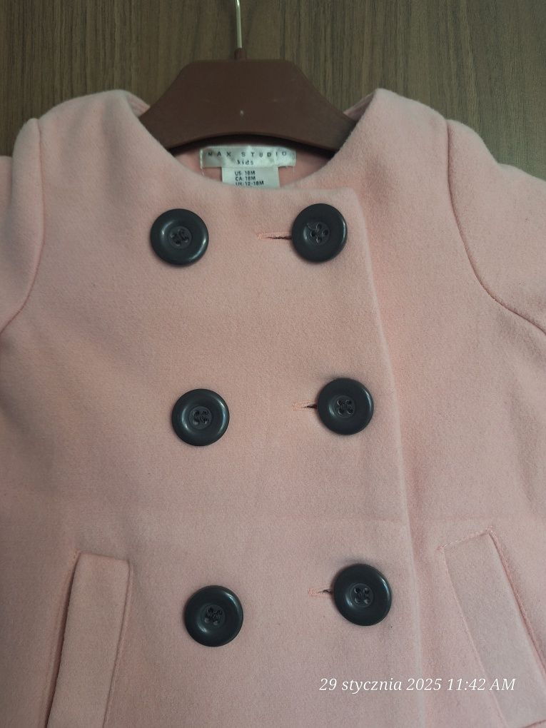 Płaszczyk dziewczęcy Max Studio Kids 86 12-18 miesięcy