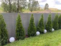 Osłona balkonowa PVC 1.5x3.5m szara Naterial