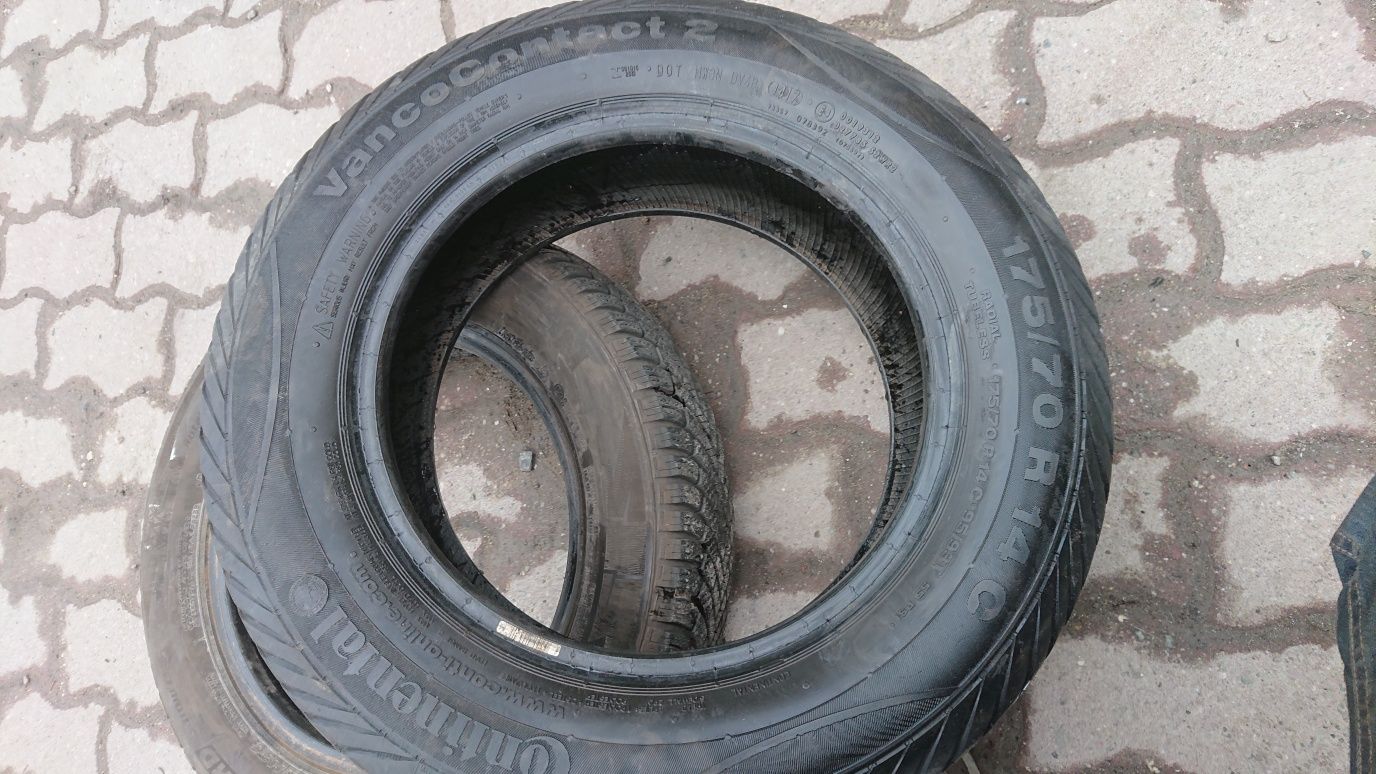 175/70/14C 95/93T Continental Vanco contact 2 6,5mm 2017r