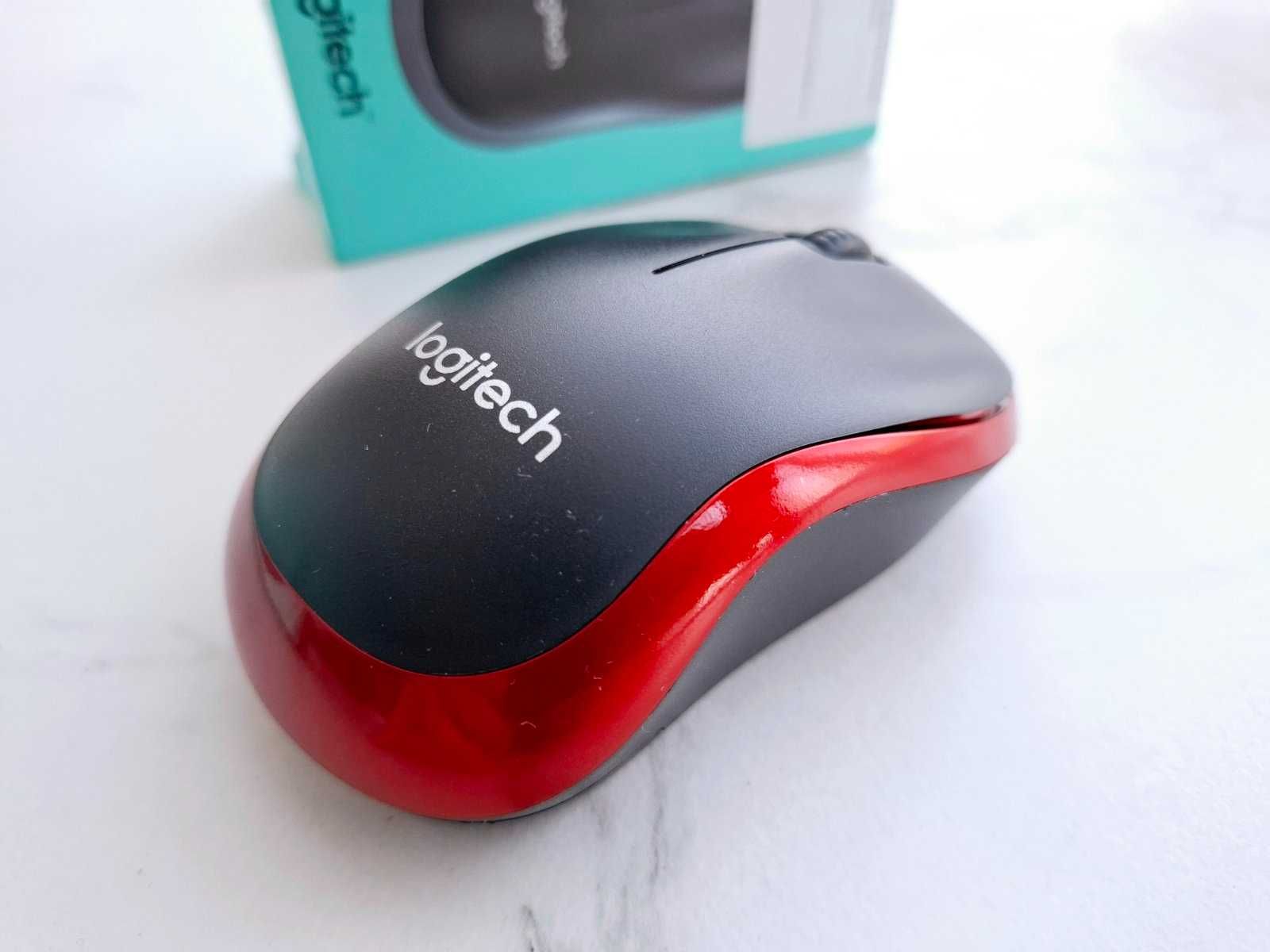 Нова бездротова миша Logitech M185 Mouse 2.4 ГГц (сіра, синя, червона)