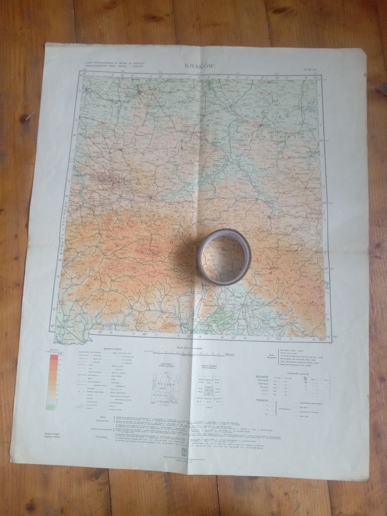 Stara mapa 1937 Polska