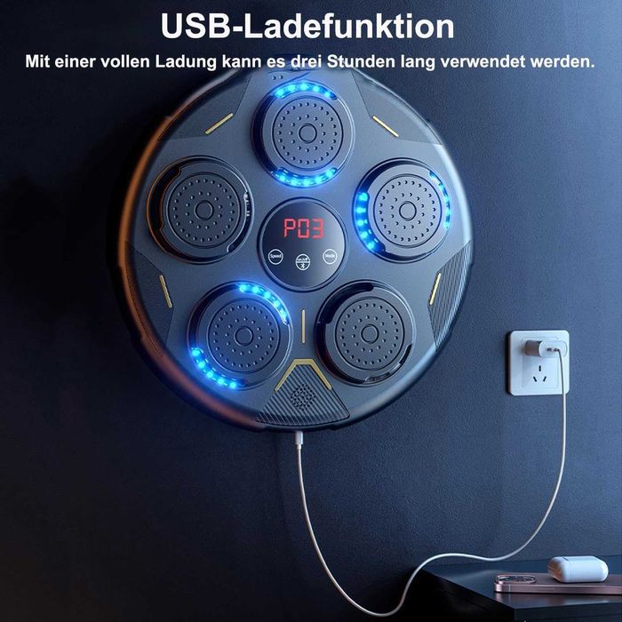 Maszyna do boksowania z muzyką LED 7 trybów