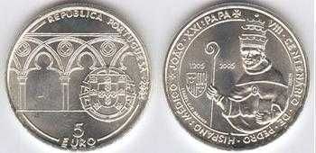 Portugal Moedas comemorativas 5 euros  todas desde 2003 UNC