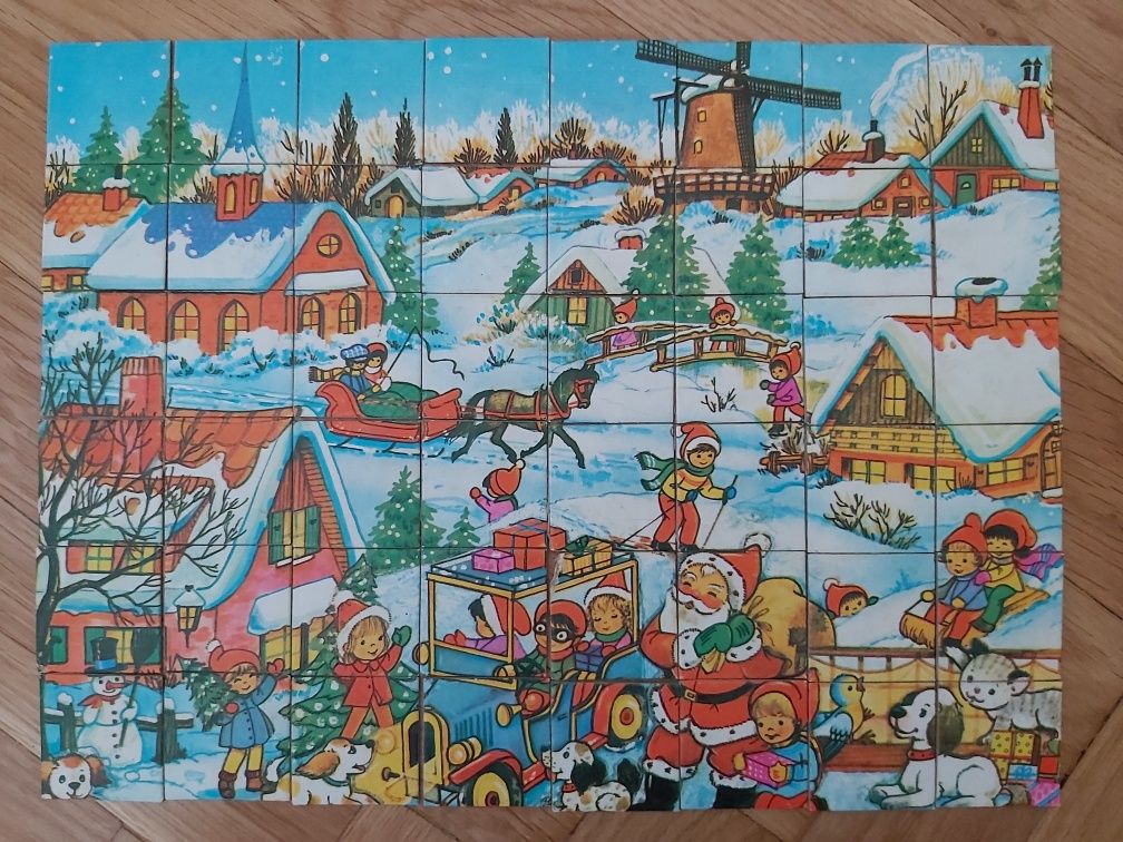 Gra obrazkowa towarzyska 1989 PRL puzzle Spółdzielnia Centrum SAWA