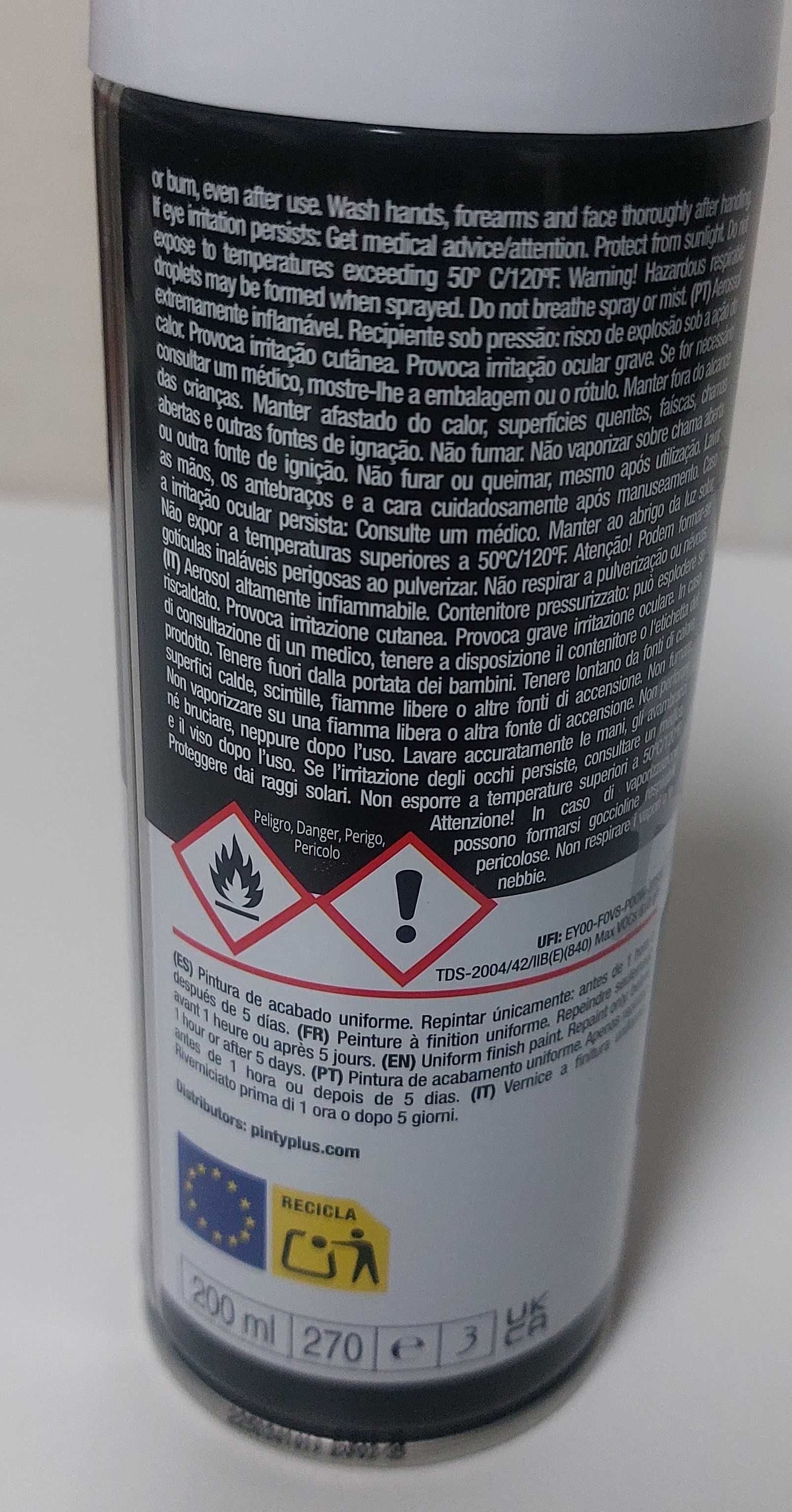 Spray Tinta - 200ml - Cor Preta / etc