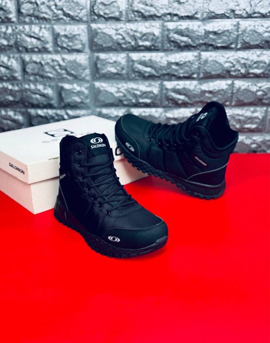 Зимние качественные термо ботинки Salomon/ чоловічі черевики саломон