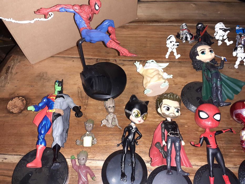Figuras Marvel DC Star Wars Joker Spiderman Yoda Harley Quin Thor