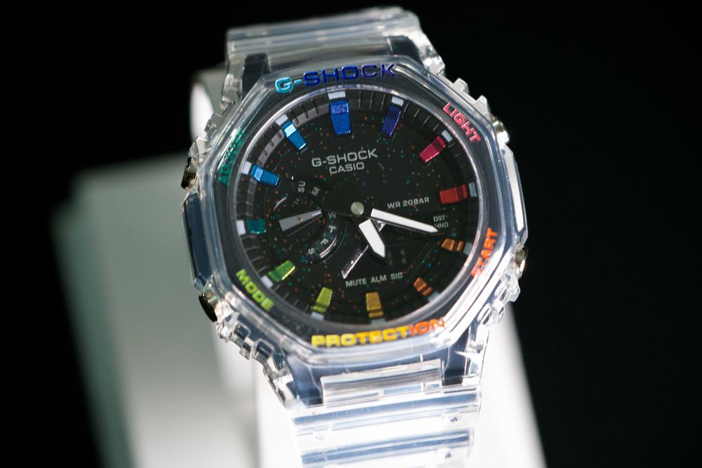 Casio G-Shock GA-2100 CasiOak Crystal Jellyfish Rainbow. Nowy. Mod