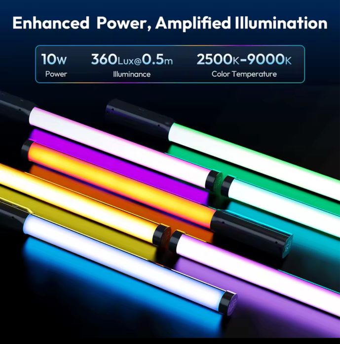 Оновлена модель Ulanzi VL119 RGB 2 10w 3300мА Led меч ручний