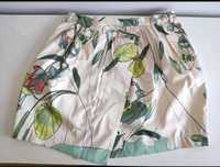 Spódnica H&M, wiosna/lato. Mini. Pastelowa, kwiaty. Rozm.38/M