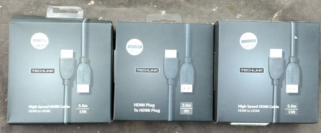Przewód, kabel HDMI TECHLINK 1.5, 3 i 5 metrowy.
