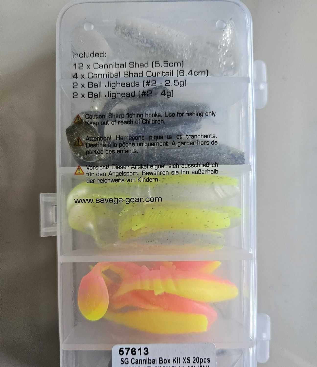 ZESTAW Przynęt SPINNINGOWYCH *(3) Savage Gear Cannibal Box Kit XS