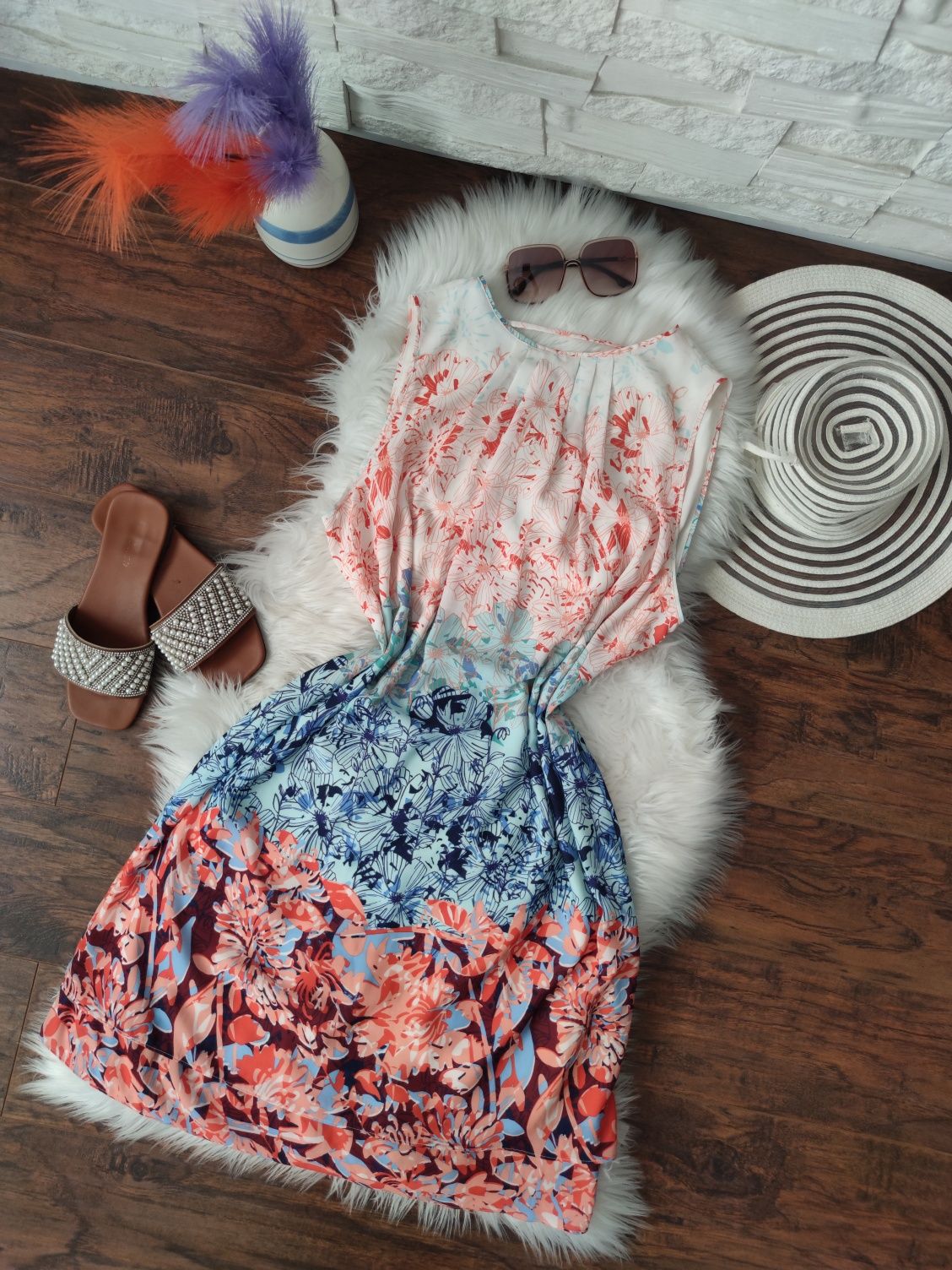 H&M sukienka zakładka Piękna mgiełka Rozmiar XL