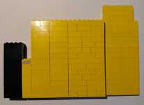 Lego mix brick cegły żółte 117 szt