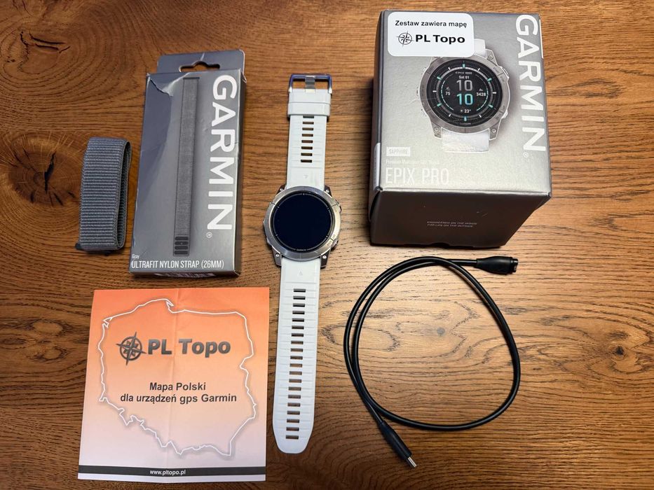 Garmin Epix Pro Gen 2 51 mm Sapphire Titanium Mapa PL Topo