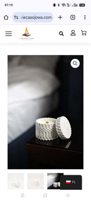 Świeca zapachowa w słoiku gipsowym. 200 ml. Ponad 20 aromatów.