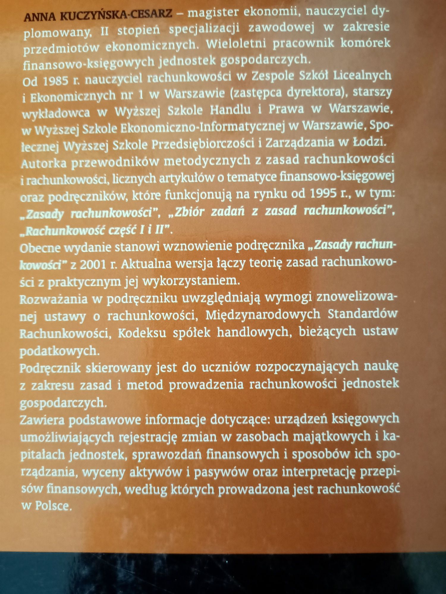 Podręcznik Zasady rachunkowości Anna Kuczyńska - Cesarz