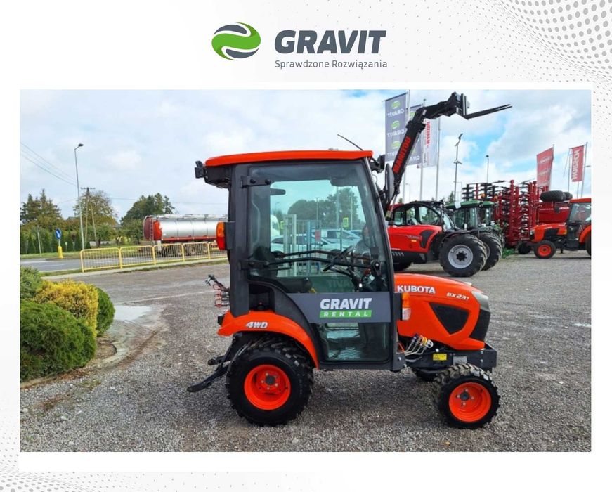 Ciągnik komunalny KUBOTA BX231CAB - od dealera, GWARANCJA, pług GRATIS