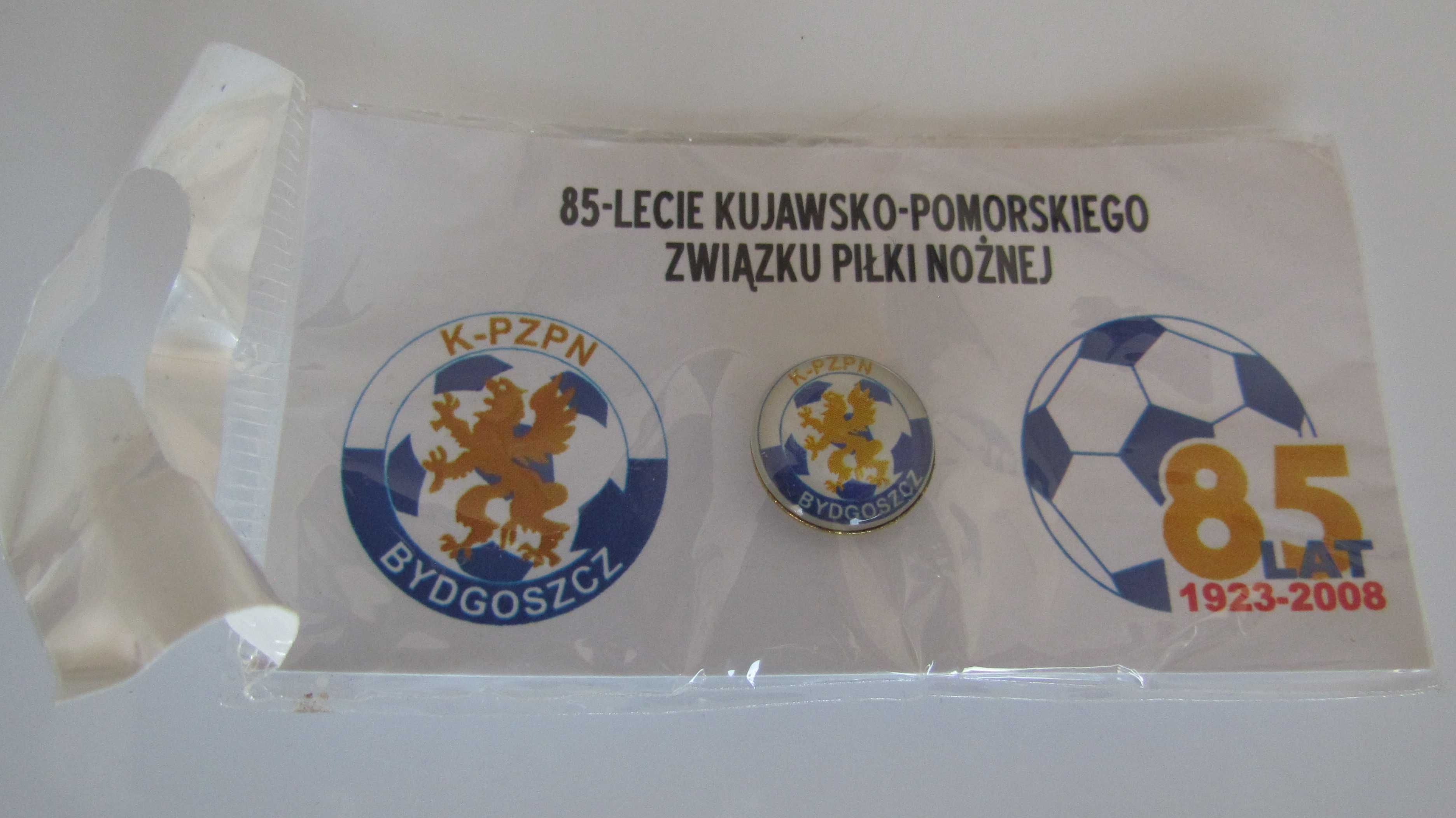 Przypinka Kujawsko-Pomorski Związek Piłki Nożnej 85 lat Bydgoszcz