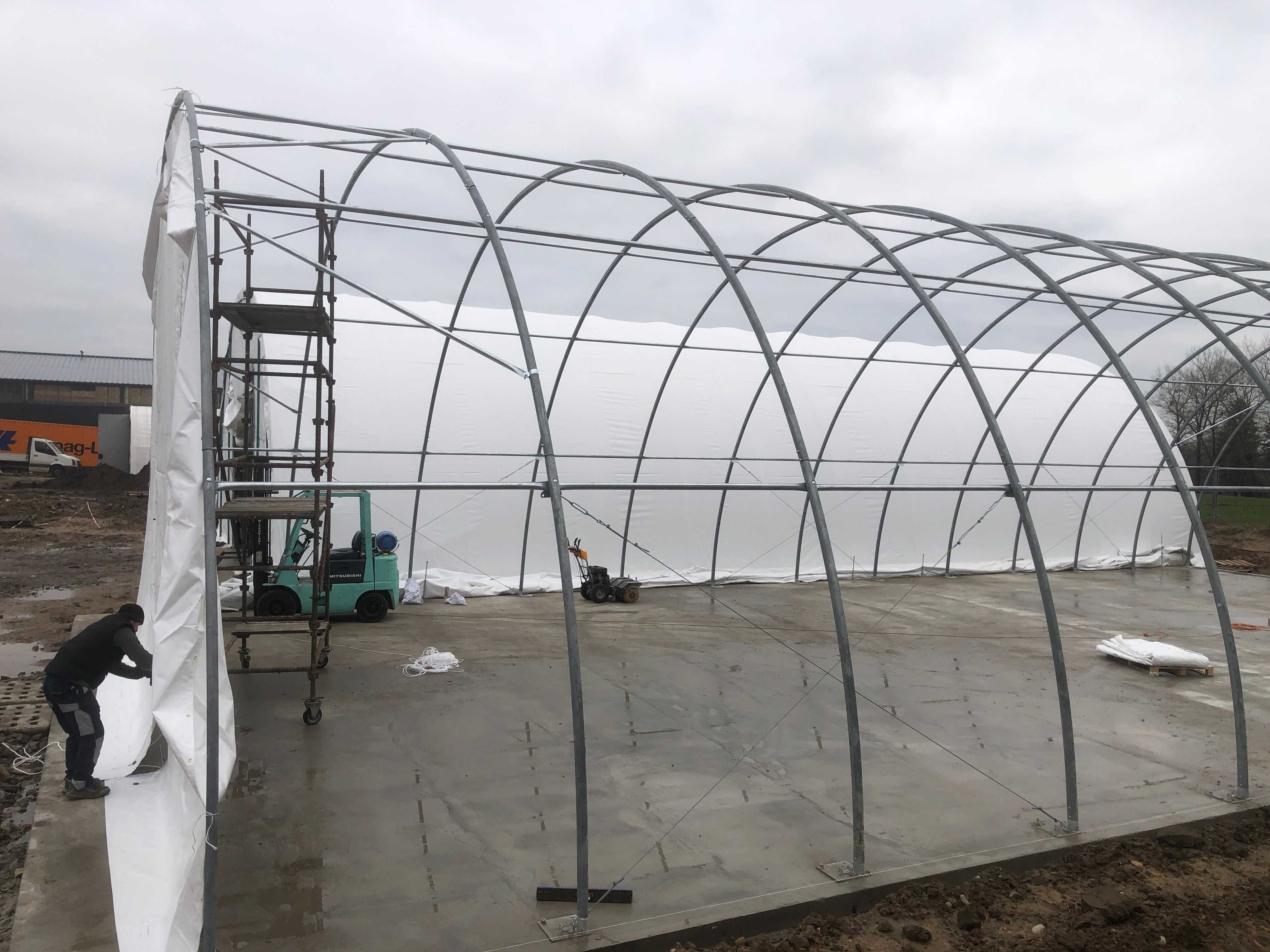 Hala magazynowa namiot łukowy wiata 12x18m magazyn zadaszenie garaż