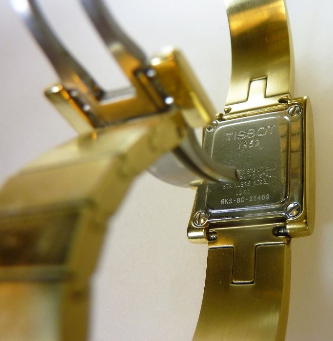 Zegarek pozłacany TISSOT L 950 K 1853 stal nierdzewna wodoodporny 30m