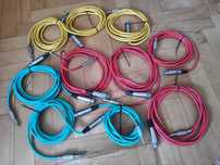 Przewody kable XLR/Jack, RCA/RCA, adaptery Din5/Jack.