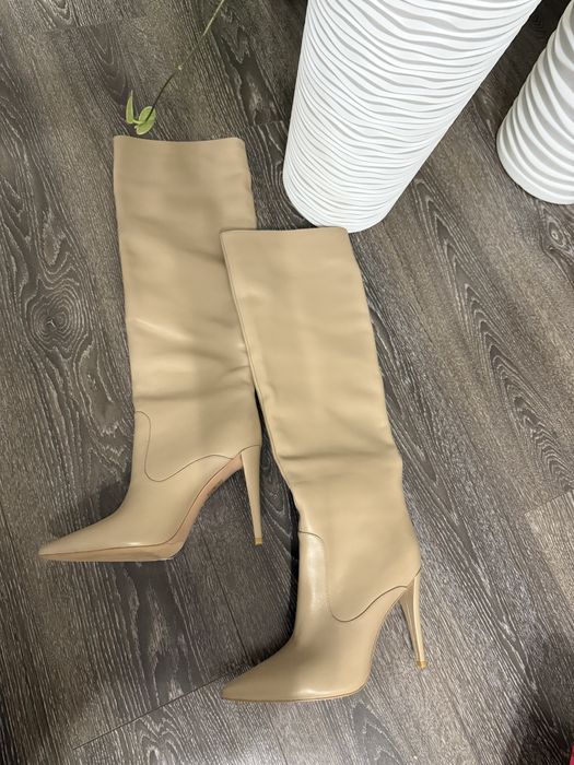 Сапоги женские бежевые