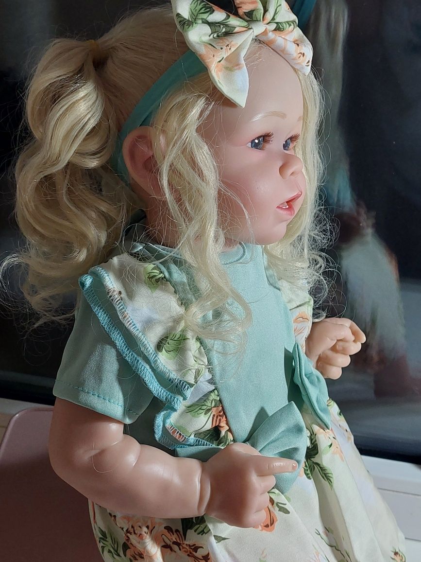 Куколка реборн 55-60см, велика лялька, кукла подарок, ребенок