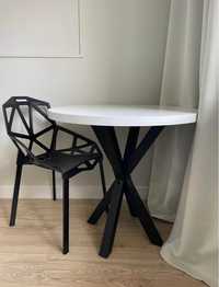 Stól do kuchni sypialni jadalni kuchenny okrągły LOFT pająk +2 krzesla