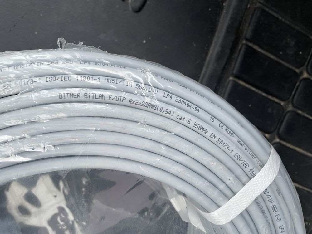 Kabel internetowy lan FTP Bitner kat. 6 F/UTP 100m