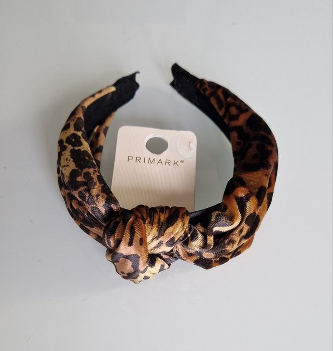 Opaska damska na głowę do włosów panterka