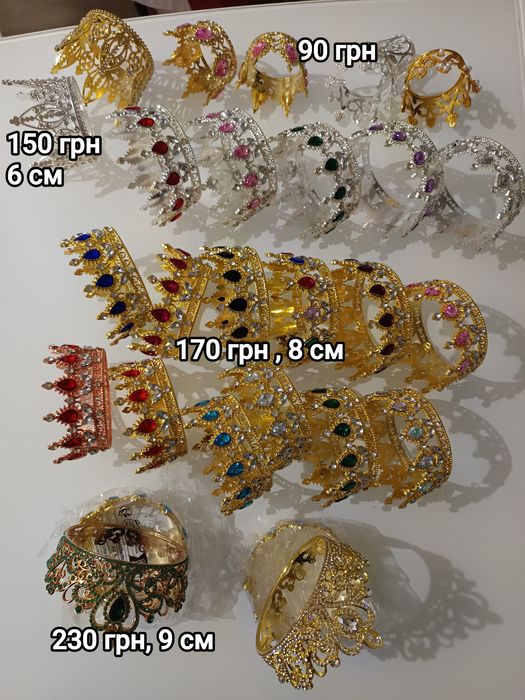 Металеві корони,діадеми.корони на торт.топери , глітер.опт та розніца