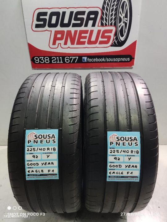 2 pneus semi novos 225-40r18 goodyear - oferta dos portes 120 EUROS