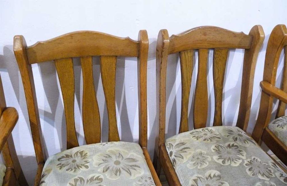 Klasyczne dębowe FOTELE x2 i KRZESŁA x2