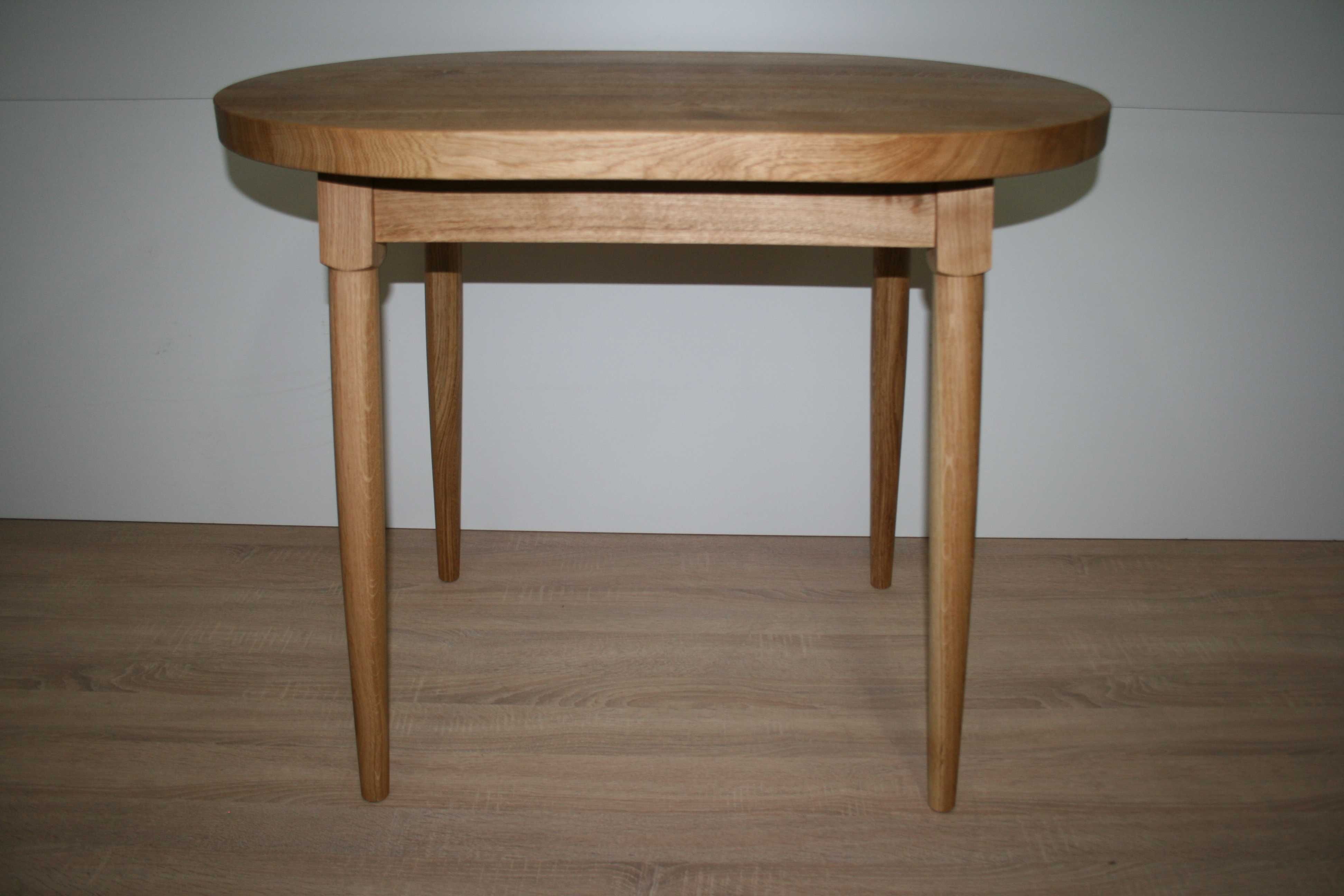 Stół/Stolik okrągły/owalny dębowy LOFT  klasyczny