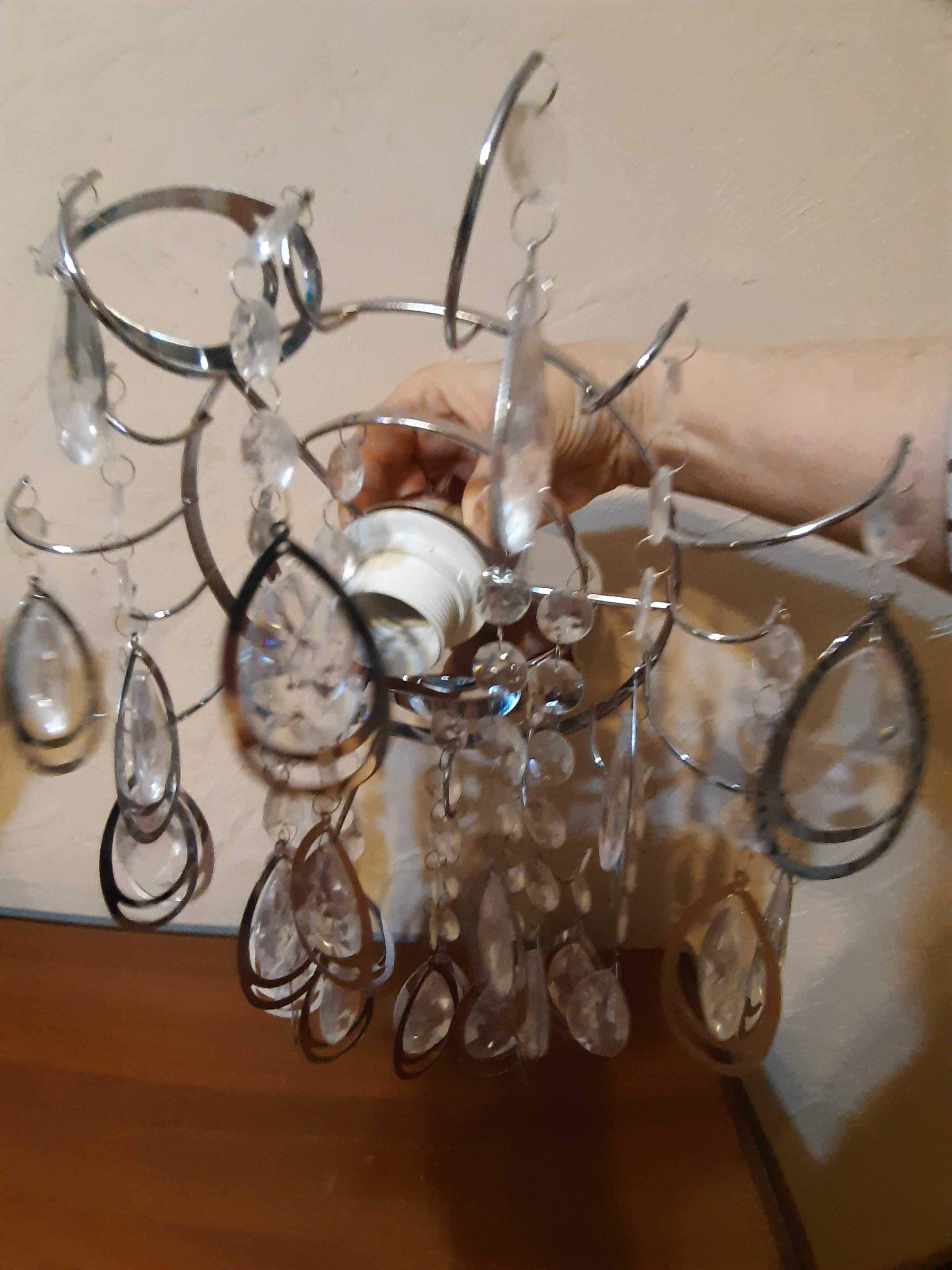 lampa jednopunktowa, łezki akrylowe