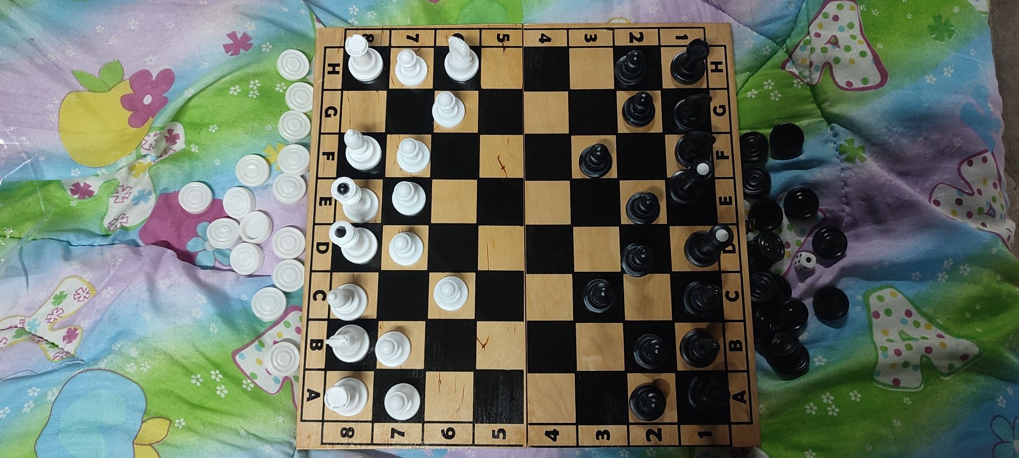 Шашки шахмати 2в1