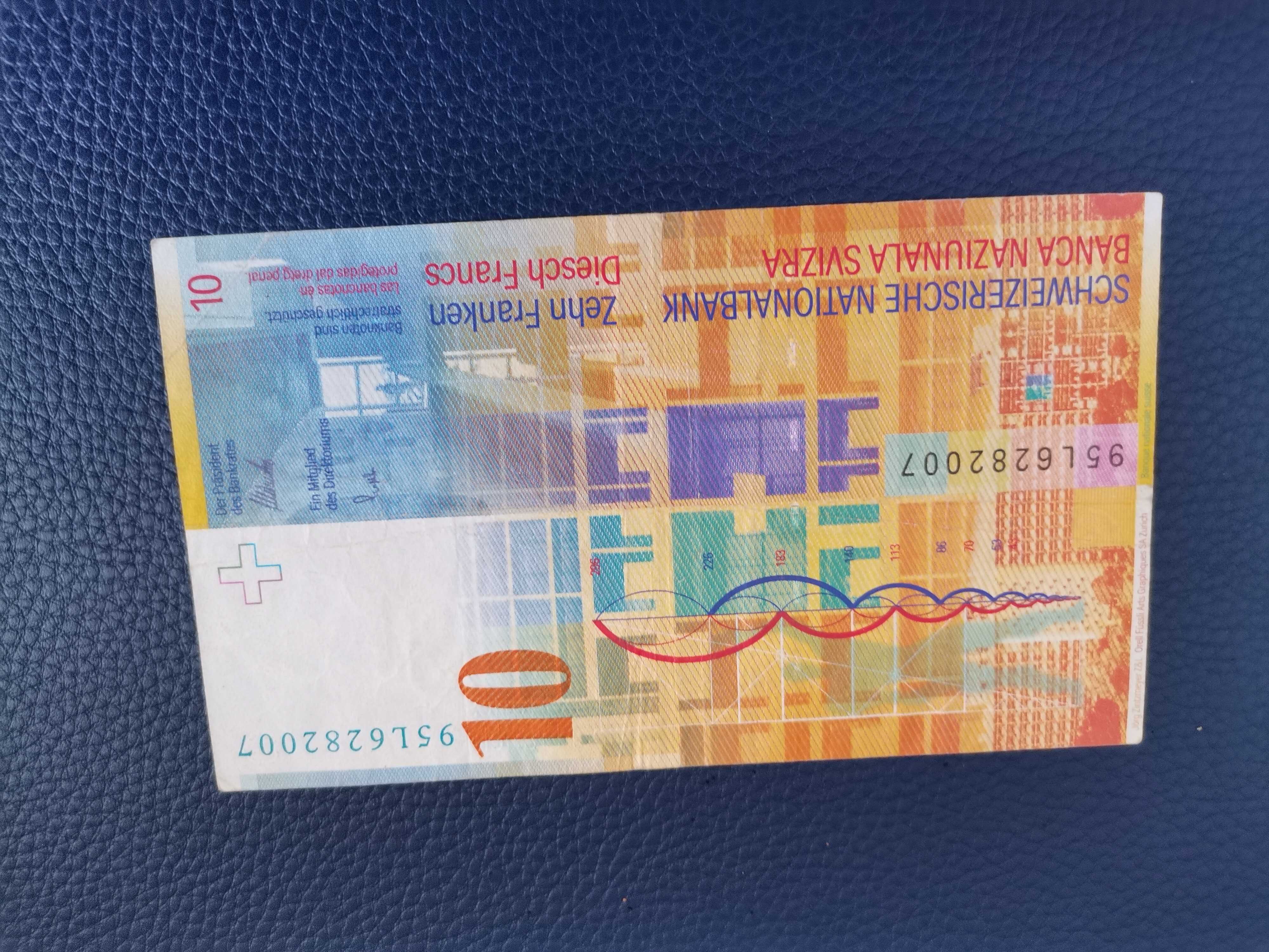 Nota de 10 francs da Suíça