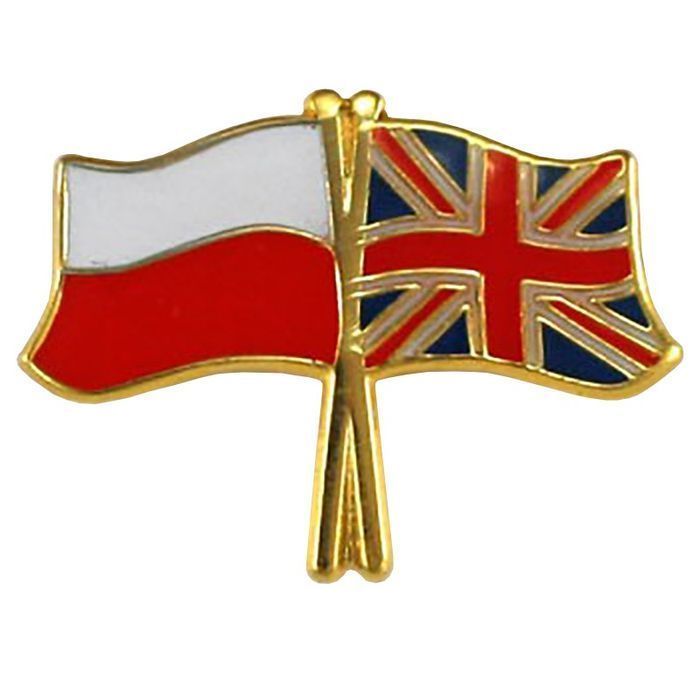 Przypinka pin wpinka flaga Polska-Wielka Brytania